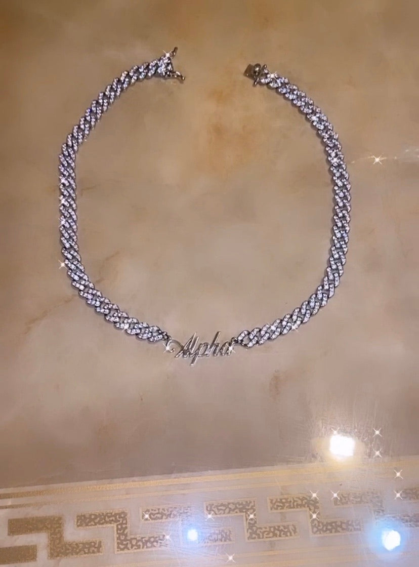 Alpha Cuban Link in Silver (Ships on 4/30)