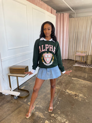 Alpha Sweatshirt in Forest Green