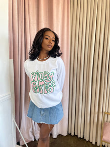 Pinky Promise Sweatshirt in White (Ships on 12/4)