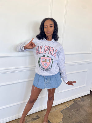 Alpha Sweatshirt in Ash Grey (Ships on 12/4)