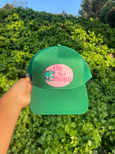 Oh So Pretty Trucker Hat in Green