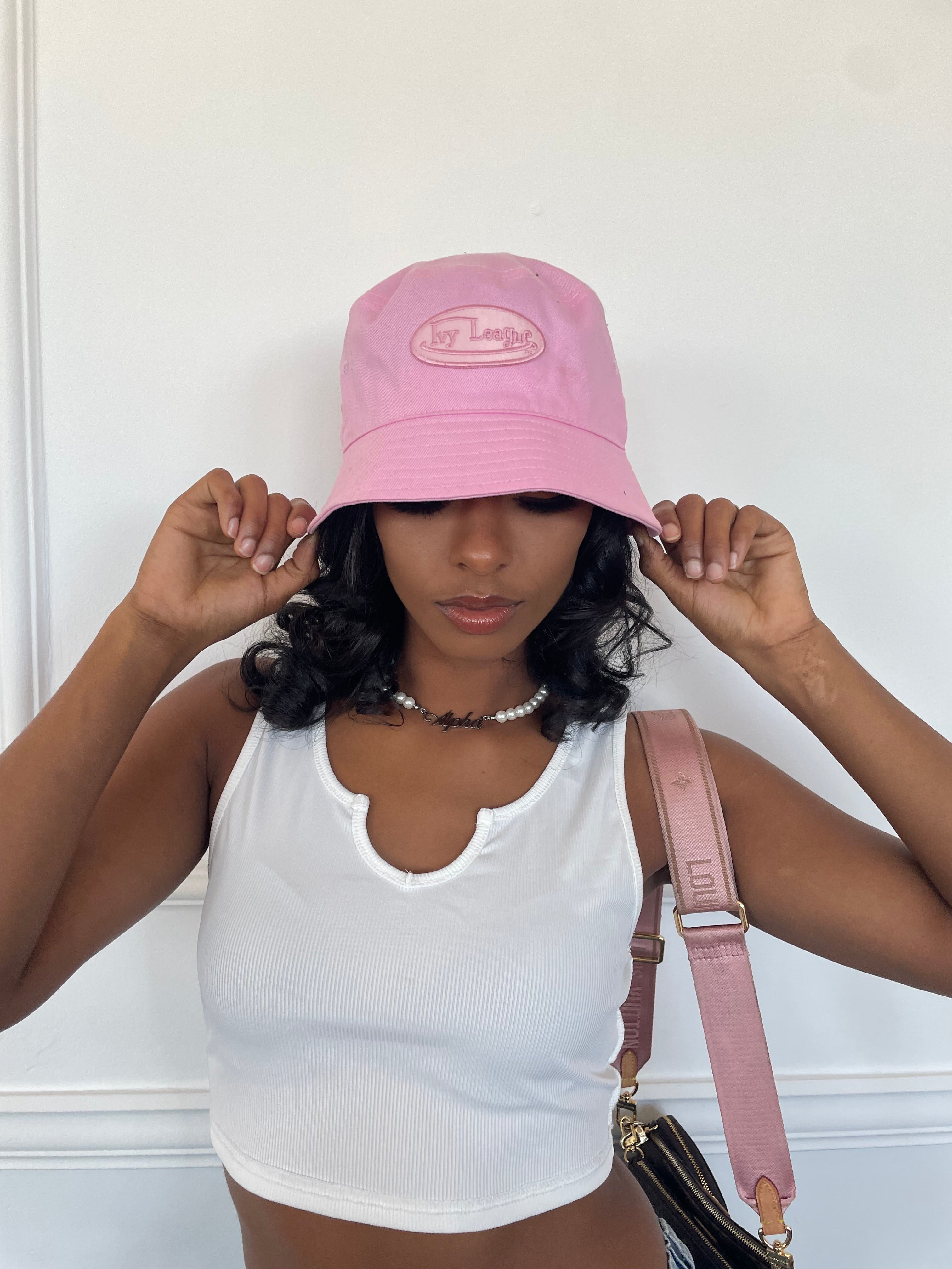 Ivy League Bucket Hat in Pink