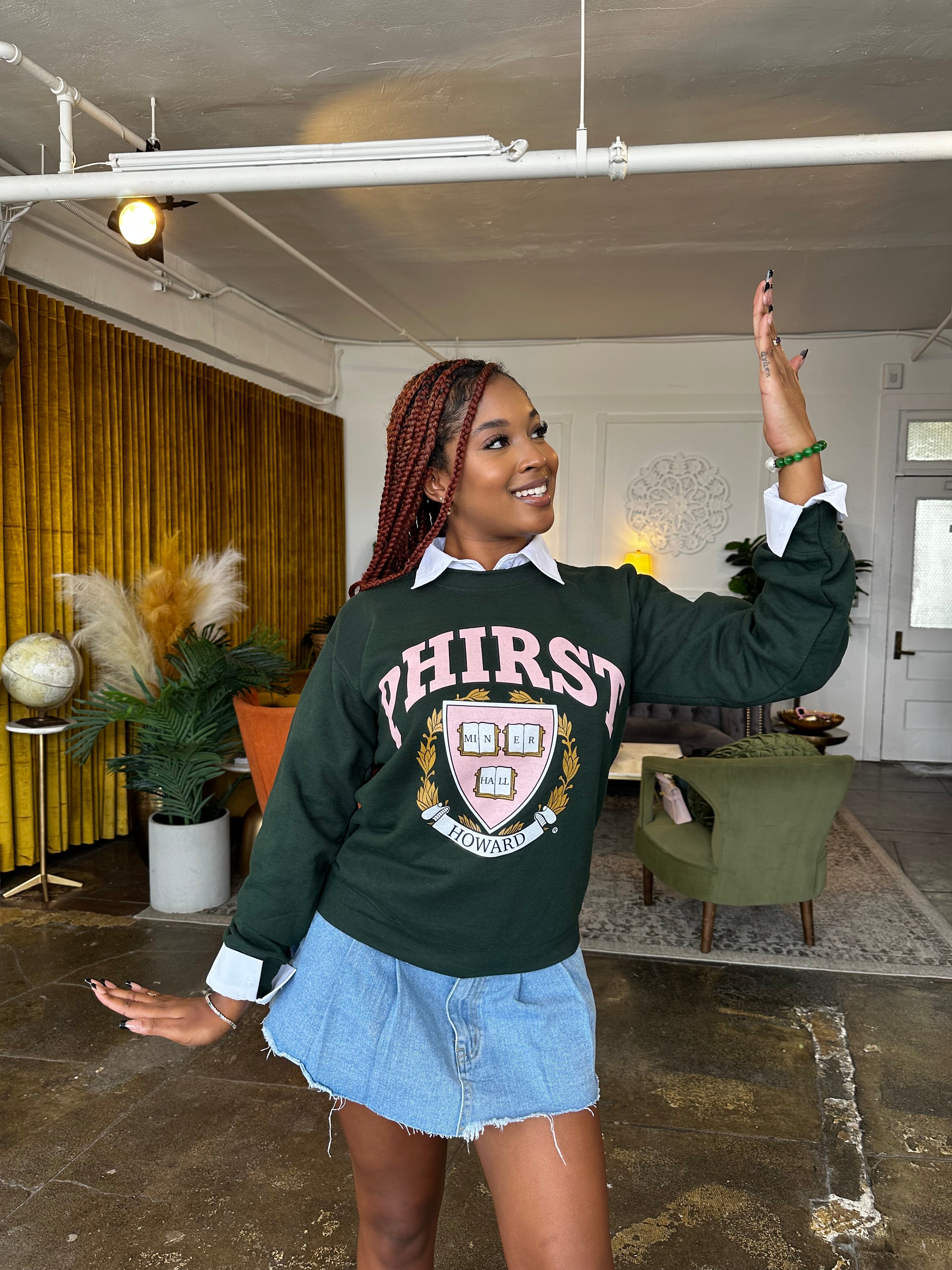 Phirst Sweater in Forest Green (Ships on 12/4)