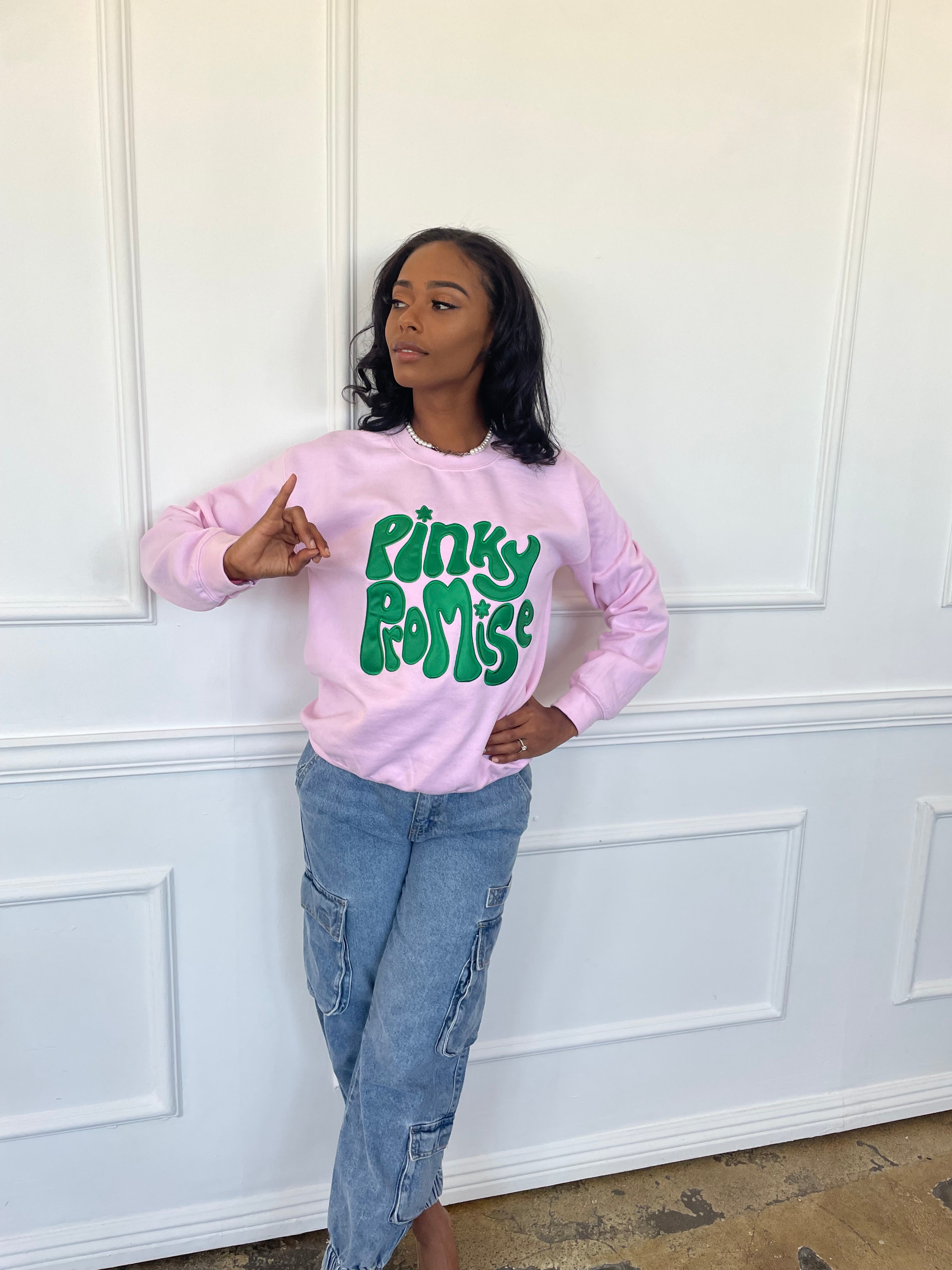 Pinky Promise Sweatshirt in Pink (Ships on 12/4)