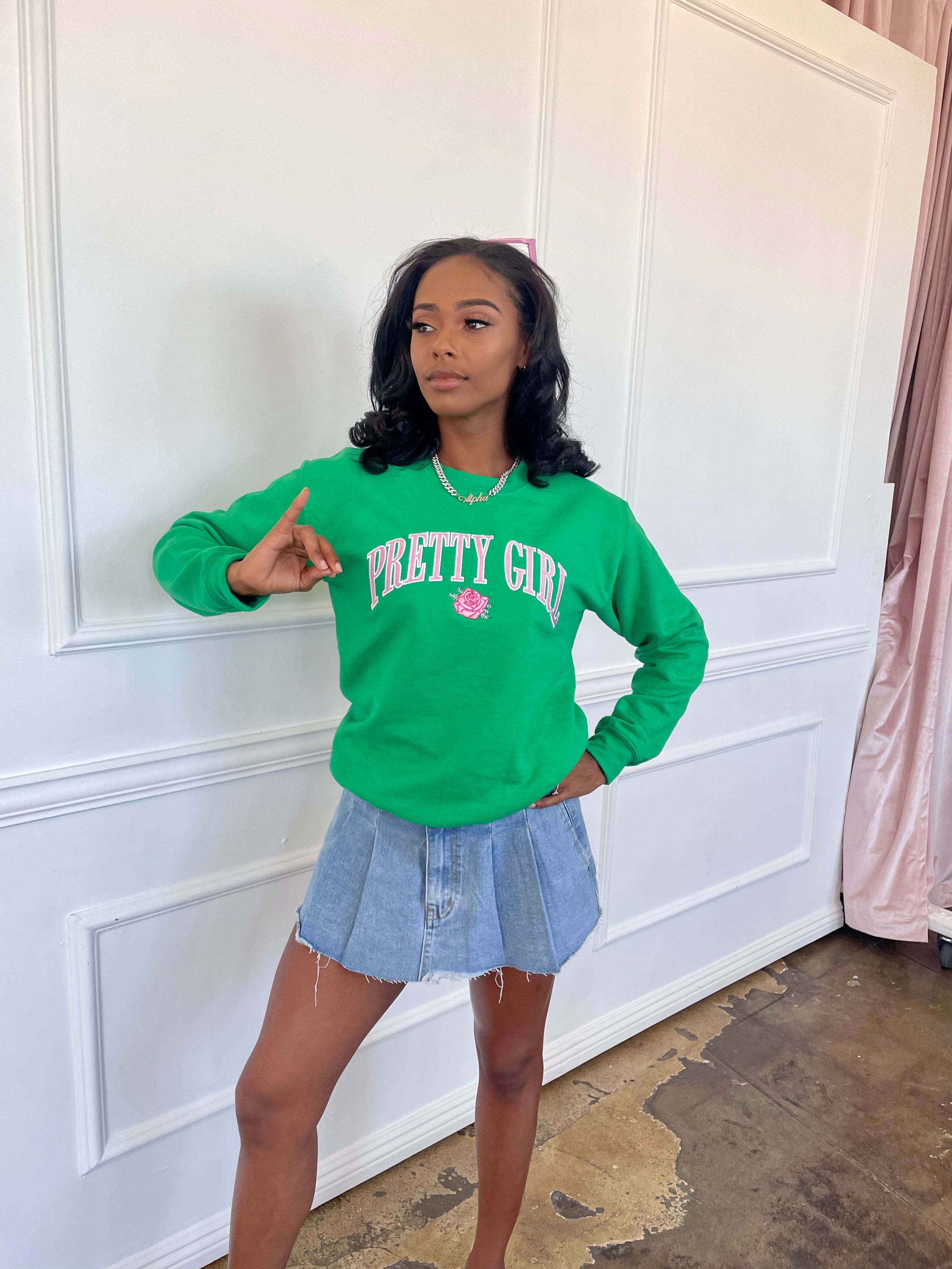 Pretty Girl Sweater in Green (Ships on 4/24)