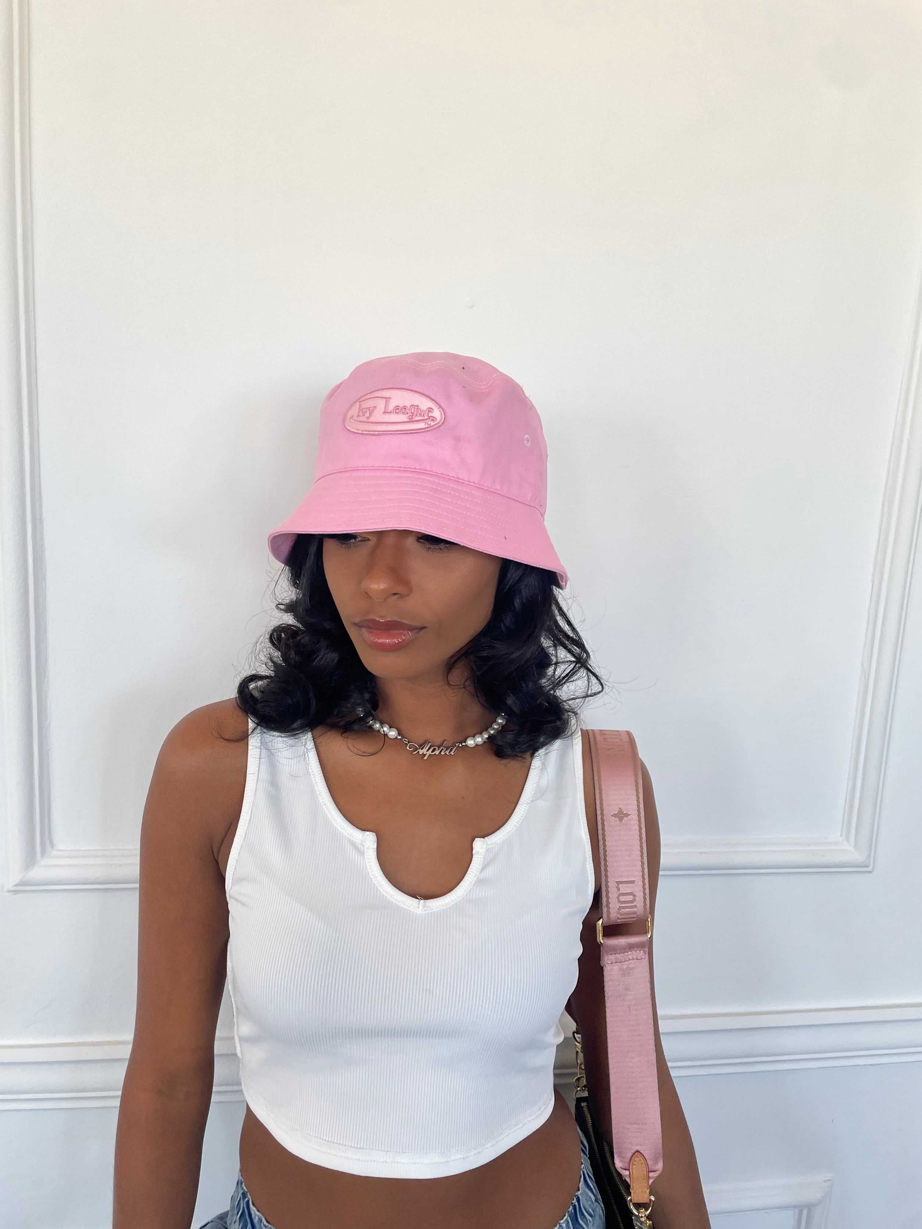 Ivy League Bucket Hat in Pink