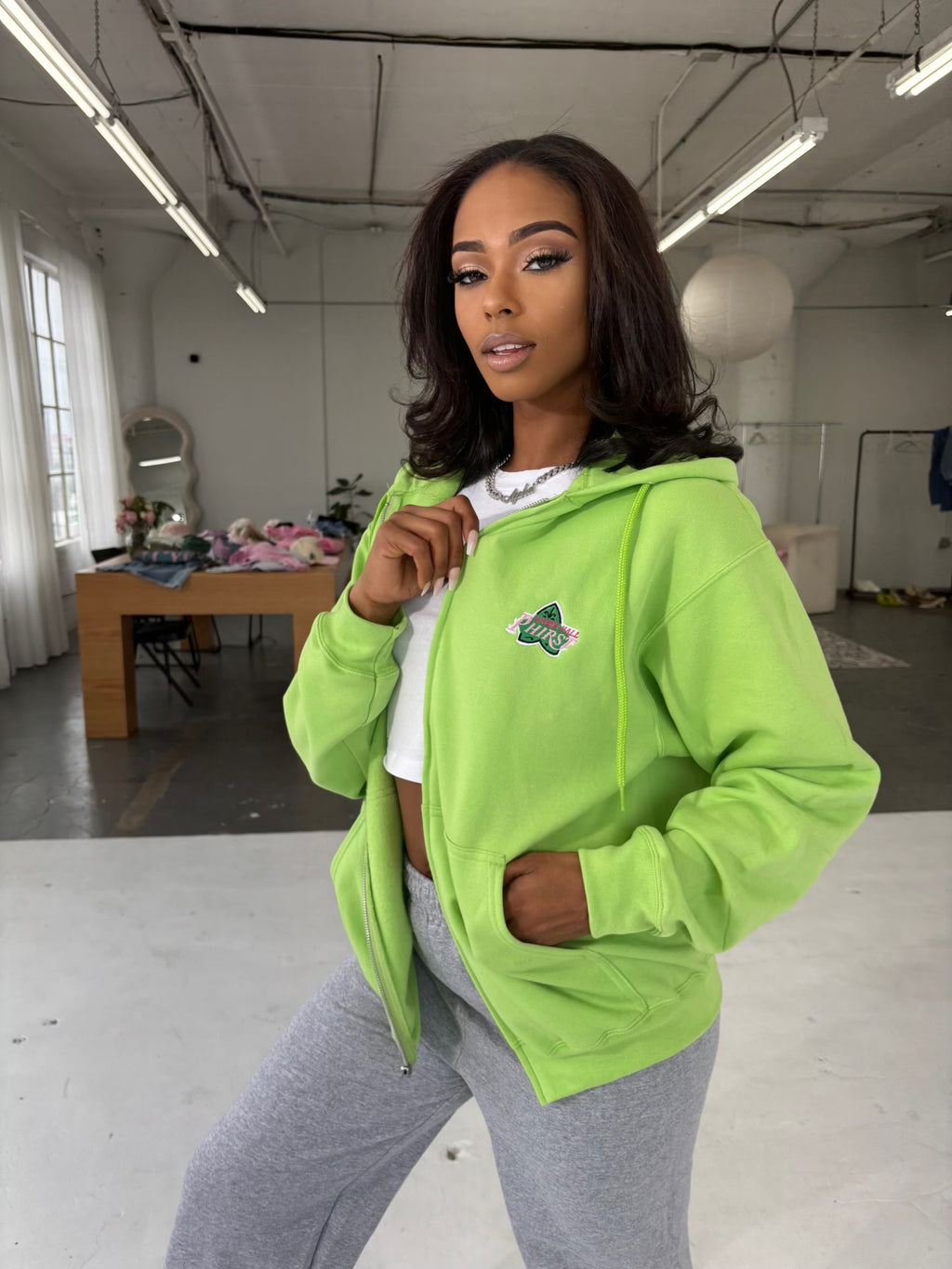Pinky Promise Hoodie in Apple Green (Ships on 4/24)
