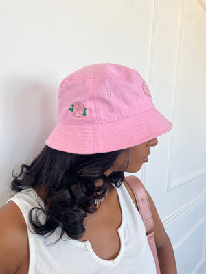 Ivy League Bucket Hat in Pink