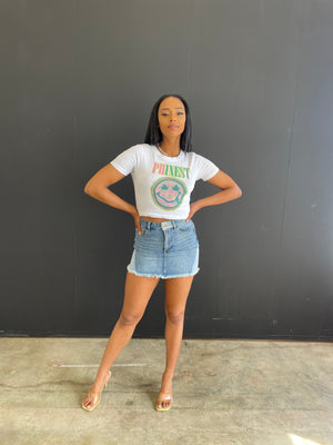 Phinest Smiley  Crop Tee