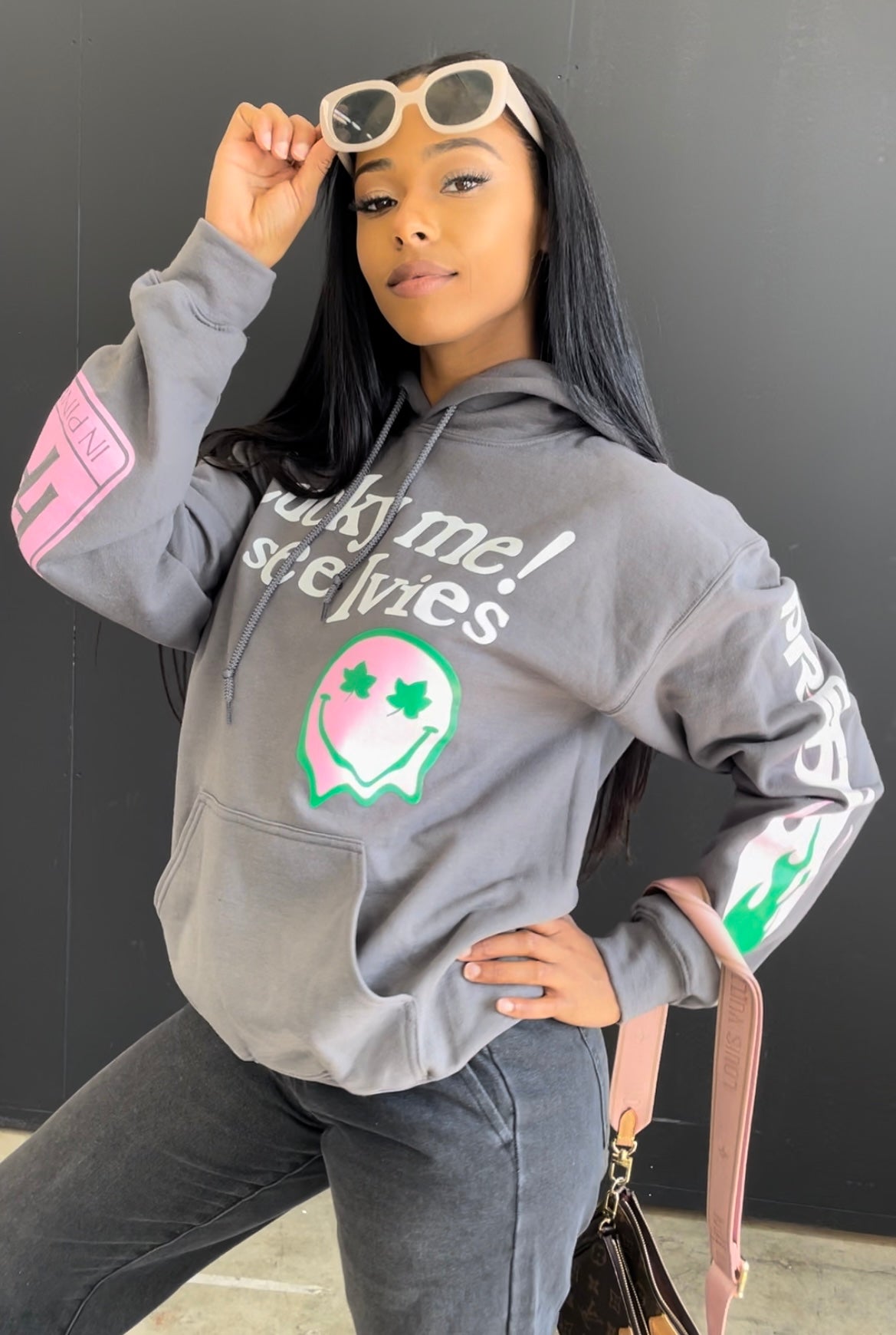 I See Ivies Hoodie in Charcoal Grey