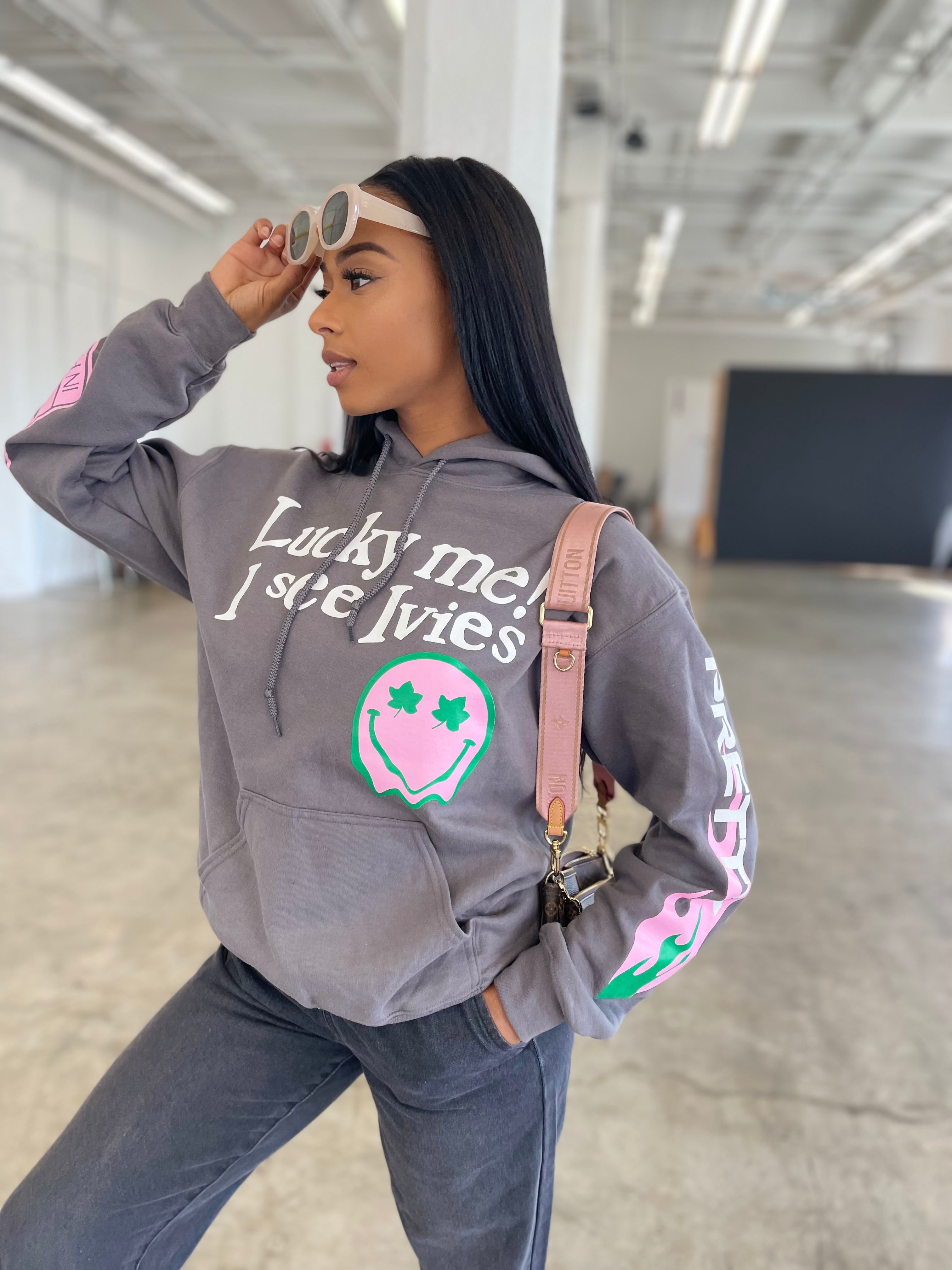 I See Ivies Hoodie in Charcoal Grey