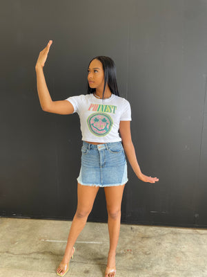 Phinest Smiley  Crop Tee