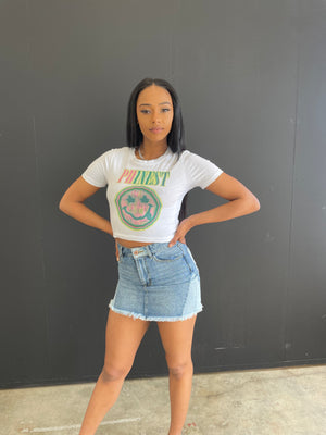 Phinest Smiley  Crop Tee