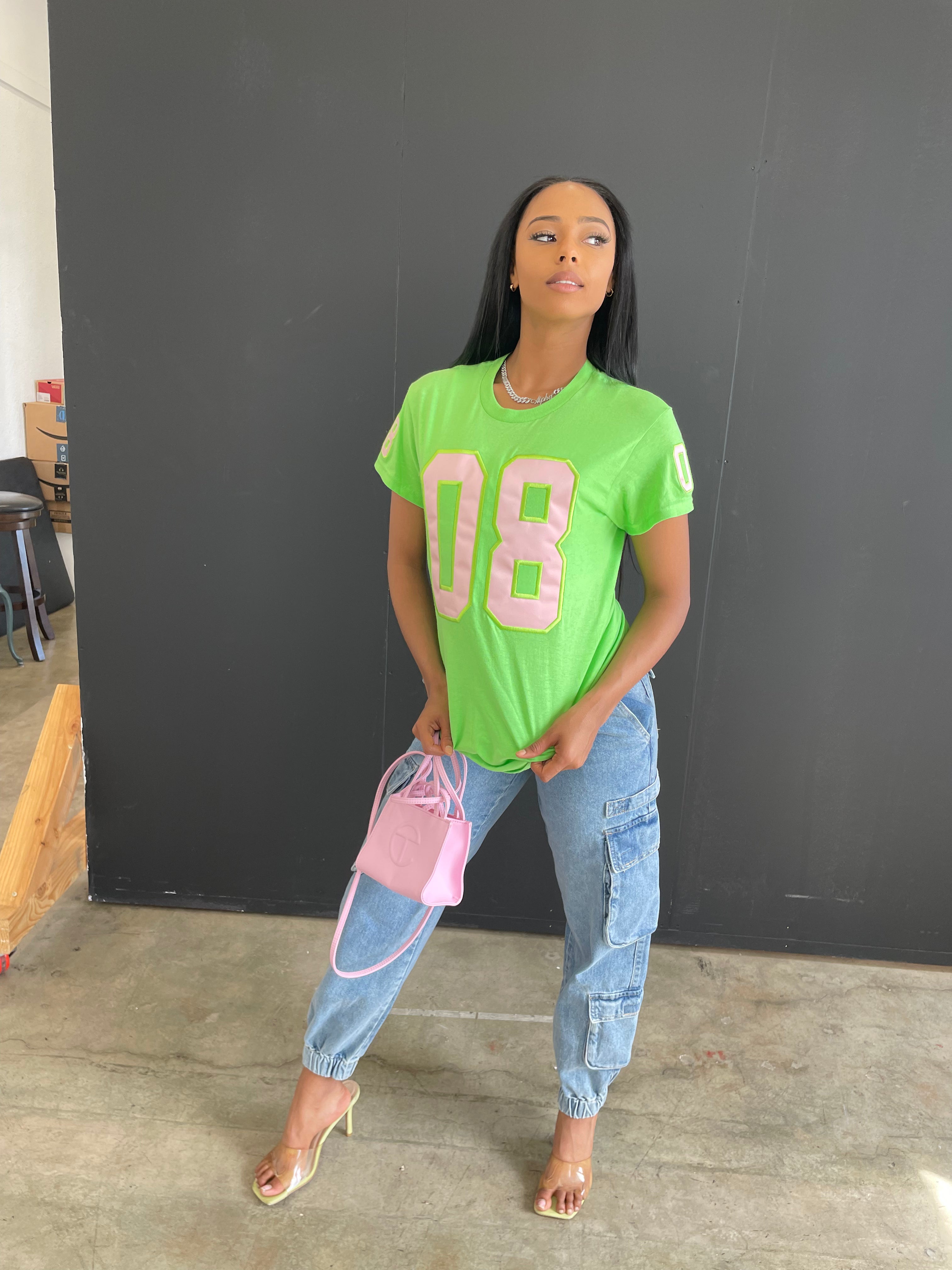 08 Tee in Lime Green