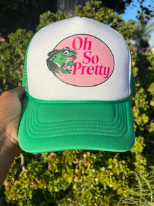 Oh So Pretty Trucker Hat in Green