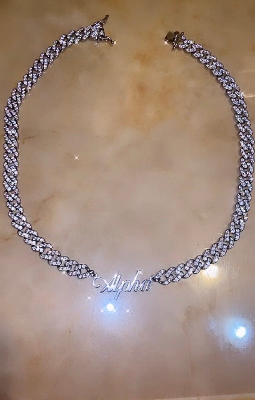 Alpha Cuban Link in Silver