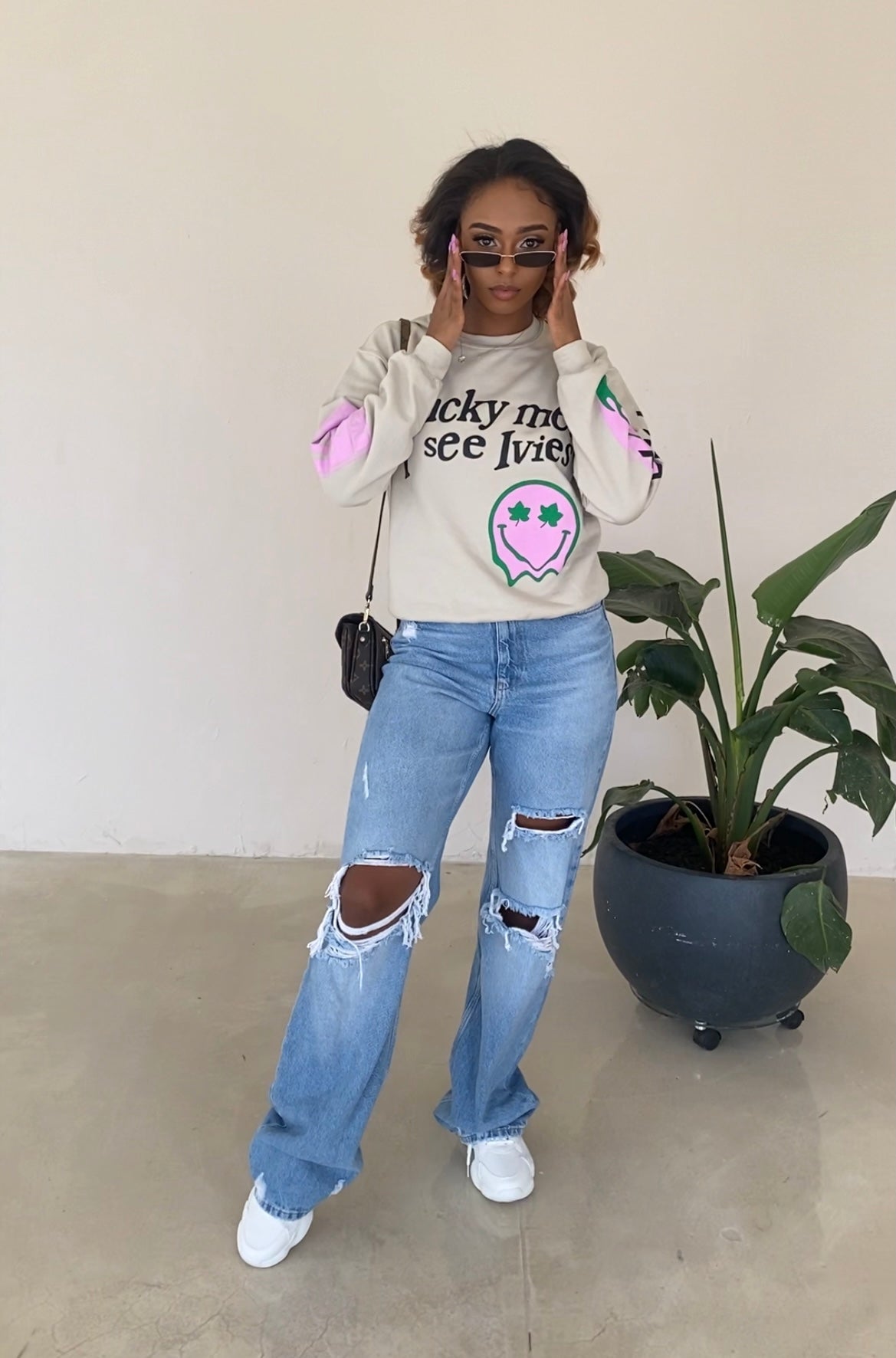 I See Ivies Crewneck in Tan (Ships on 12/4)