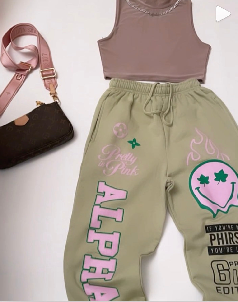 Oh So LA Sweats in Sage Green