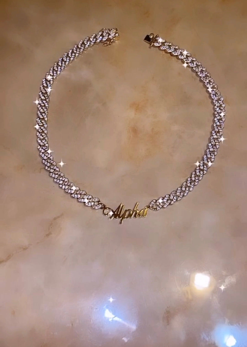 Alpha Cuban Link in Gold