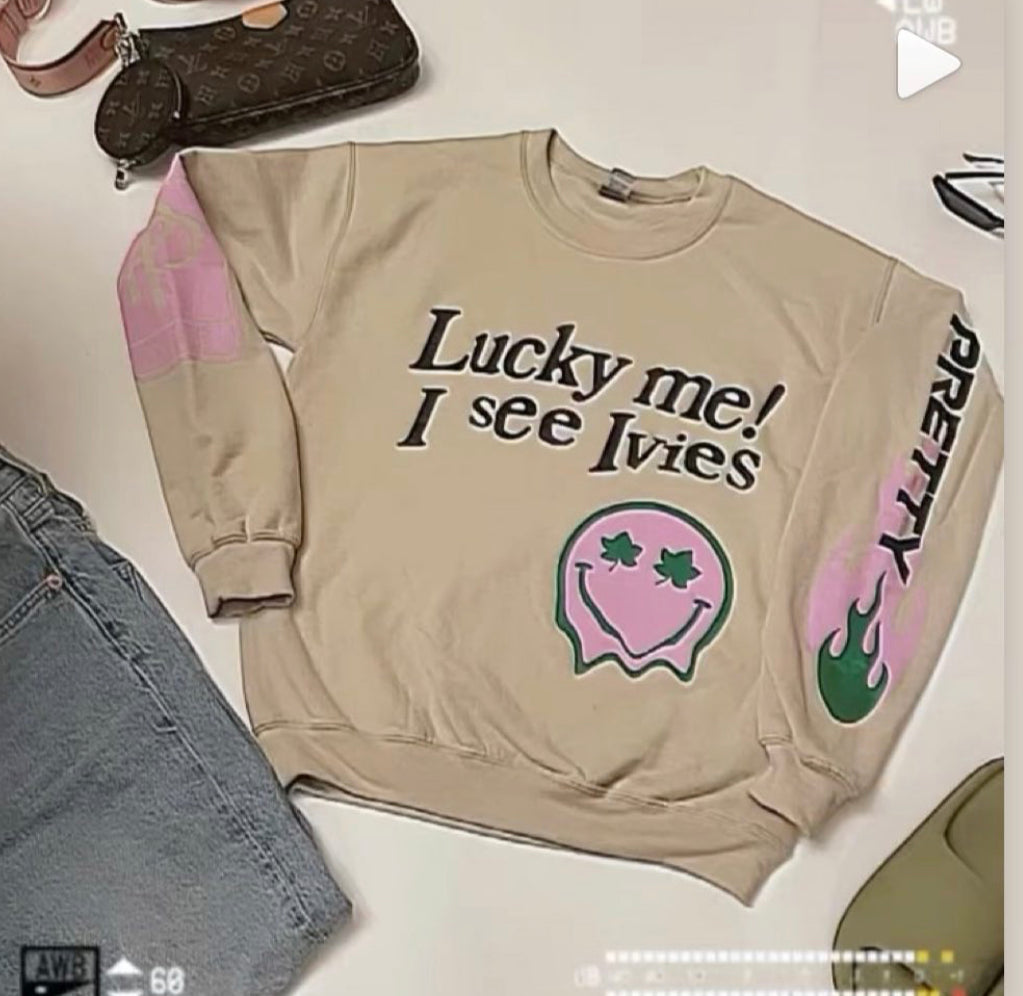I See Ivies Crewneck in Tan (Ships on 4/24)