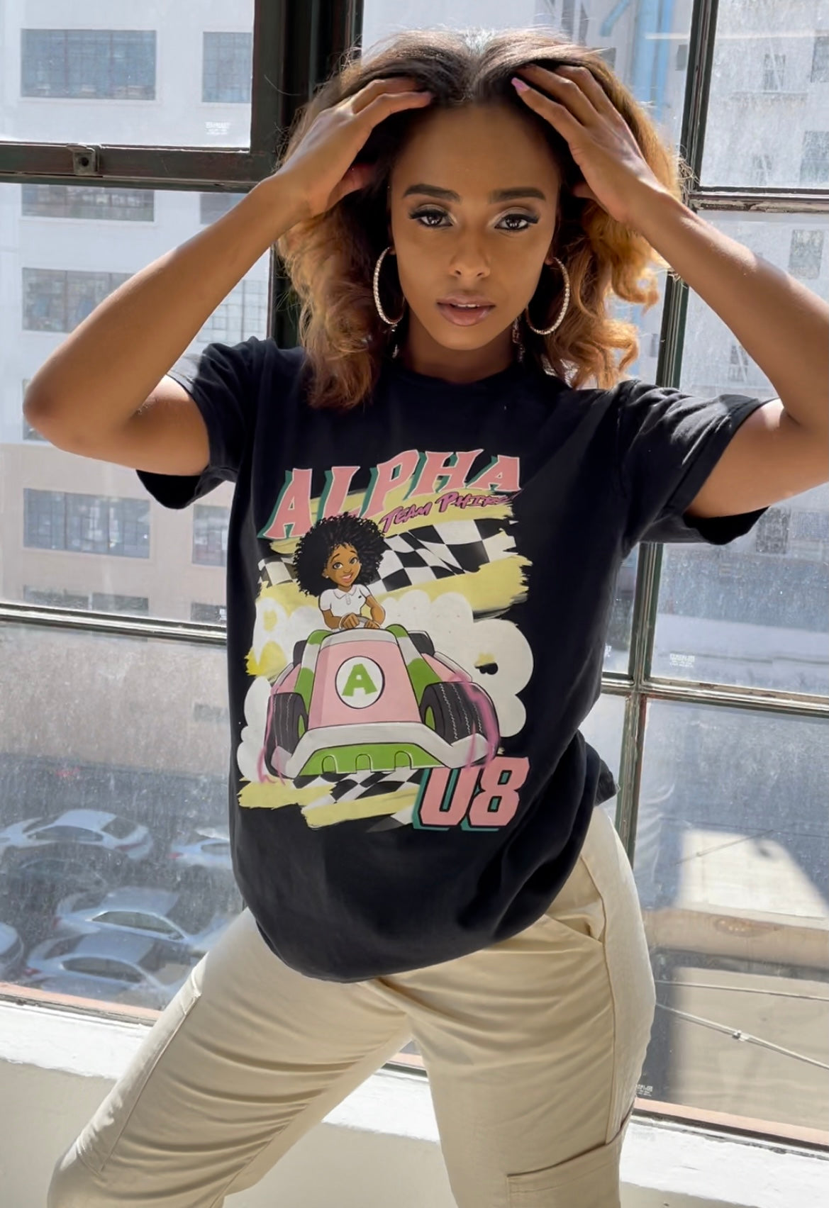 Alpha Racer Tee in Black