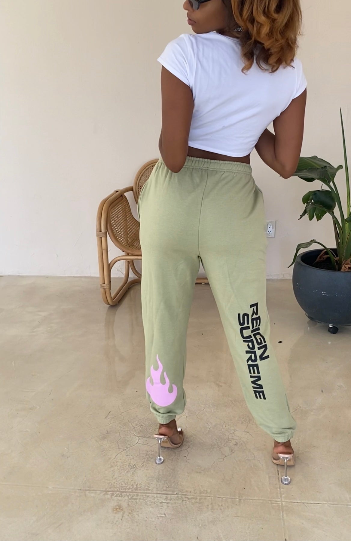 Oh So LA Sweats in Sage Green