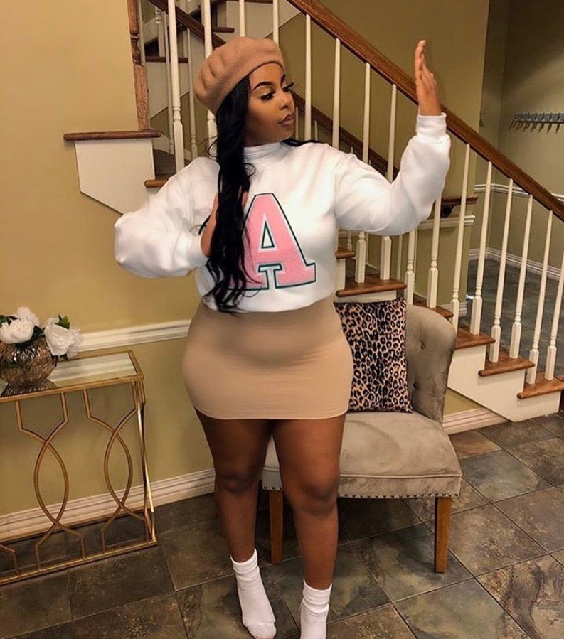 Alpha Letter Sweater